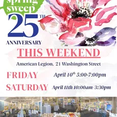 Join us this weekend for Spring Sweep!
AAN will be offering snacks, drinks, and of course... Tons of Art!

We have a variety of pieces discounted from artists all across Nantucket, from ceramics to oil paintings we have it all!

Get your hands on a piece before they're all gone!

Thank you to our sponsors for making this all possible! 

 Cross Rip Builders, Clarke Brothers Construction, Nantucket Looms, The Water Closet, J Pepper Real Estate, Four Winds Painting, and Nantucket Golf Club.
