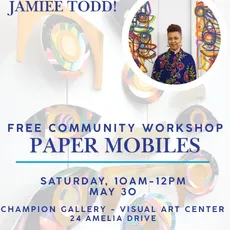 Join us Saturday May 30th for a FREE Community Workshop with Artist in Residence Jaimee Todd.

Register online at nantucketarts.org/classes

See you Saturday!