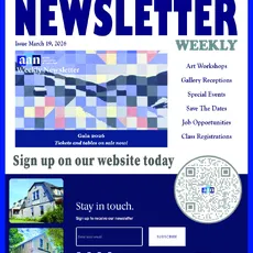 Did you receive our newsletter today? If not sign up today by scanning our QR code! The AAN Newsletter is packed with details about upcoming classes, resident artists, special events and more! For more details about any of our upcoming news or programs visit our website! 
Newsletter are sent weekly on Thursday at 4:00pm
 You're not going to want to miss them!