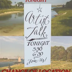 We have a LOCATION CHANGE! 
Due to forecasted weather we have moved this evenings art talk and demonstration hosted by Joseph McGurl, to the Visual Art Center!
Join us this evening at 5:30 , 24 Amelia Drive