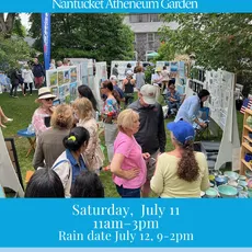 Stop by the Sidewalk Art Show Today Only and get your hands on unique pieces from local artists.

11-3 Nantucket Atheneum Garden