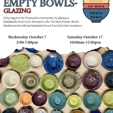 Join AAN on our mission, No More Empty Bowls. 

Together we can create and donate to benefit our local community members!

Located at the Visual Art Center-
24 Amelia Drive

Tomorrow, Wednesday October 7-
5:00-7:00pm