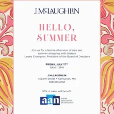 Shop at McLaughlin Today and 10% of all proceeds go to AAN and funding our public classes!

Support the arts today
from 11:00- 3:00pm