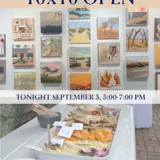 Join us this evening for our 10x10 Open Exhibition Reception! 
Bites and wine provided!