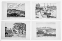 Four Postcards - Ruth Haviland Sutton, repros of stone lithographs