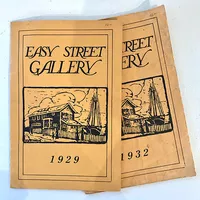 East Street Gallery catalogues for 1929 and 1932. Ruth H. Sutton cover illustration