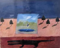 Oasis - mixed media