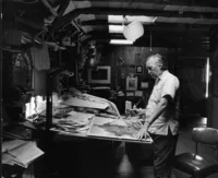C. Robert Perrin in his studio - photo by Beverly Hall