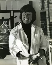 Maggie Meredith in her home studio - photo by Beverly Hall