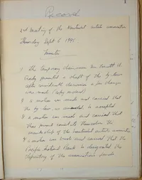 Minutes of 2nd Meeting (1st official) 9-6-1945 - page 1