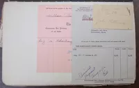 Advertising receipt pages from the 1952-57 SAS ledger, run by William W. Price